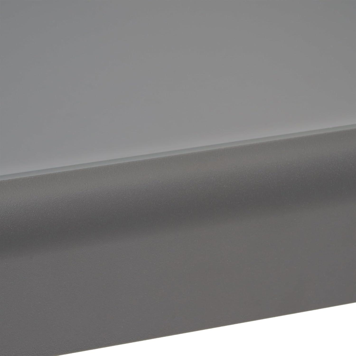 Cape Coral Rectangle Aluminum Coffee Table with Glass Top - Gray - Christopher Knight Home: Weather-Resistant Patio Table