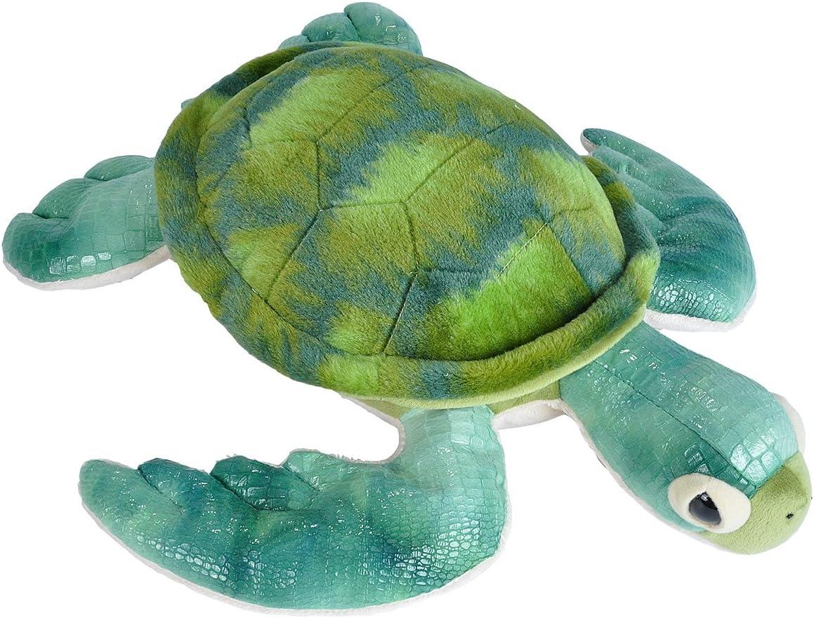 Wild Republic Living Ocean Green Sea Turtle Stuffed Animal, 20 Inches