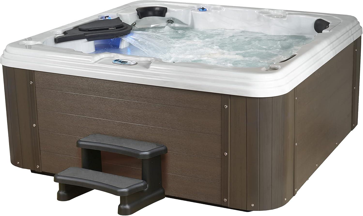 Aqualife Select Series 6-Person 60-Jet Acrylic Lounger Hot Tub With Ozonator And Steps