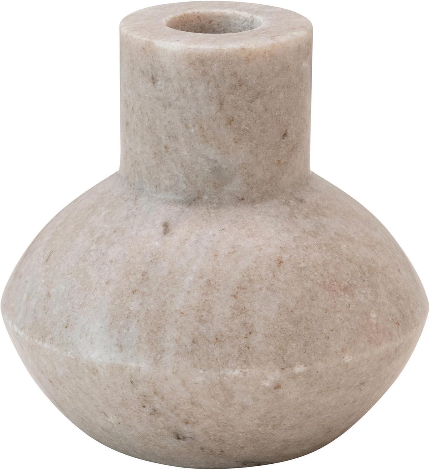 Beige Ceramic Wedding Tabletop Candlestick Holder