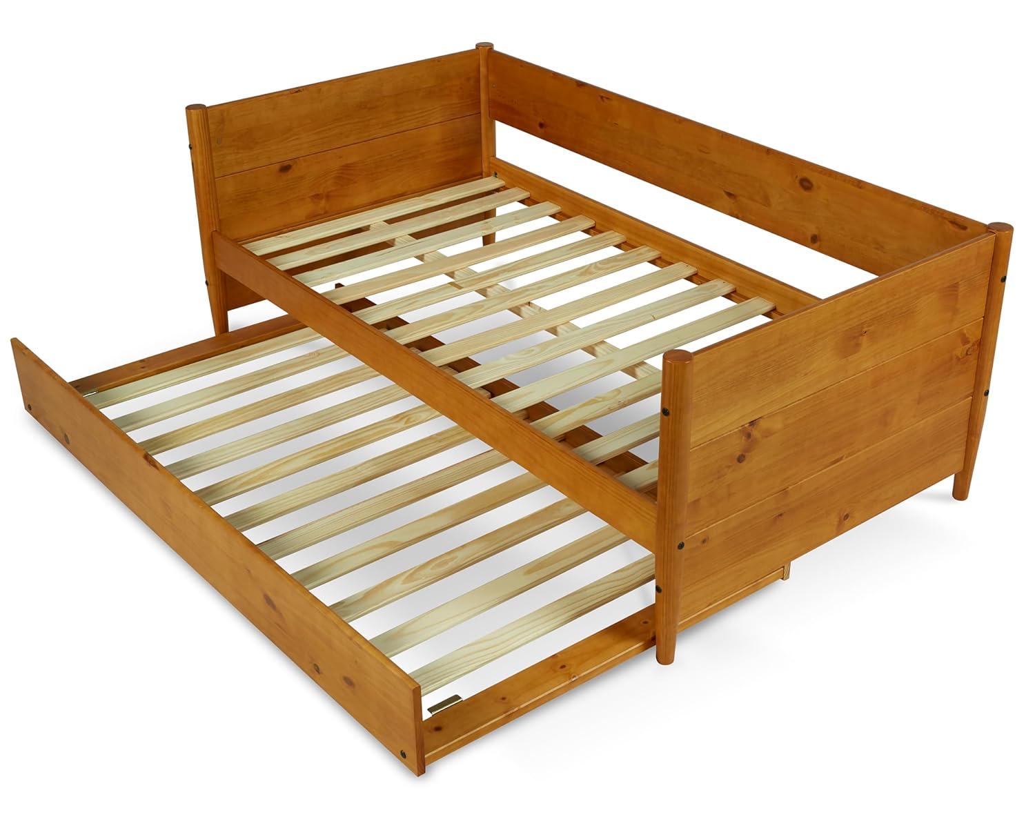 Camello Twin Solid Wood Daybed with Trundle