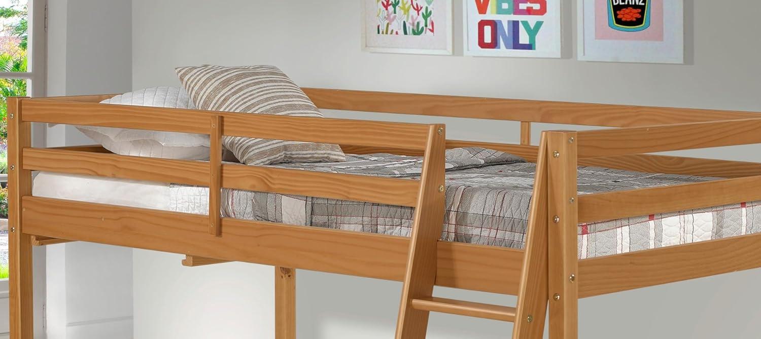 Kwinana Twin Solid Brazilian Pine Wood Junior Loft Bed