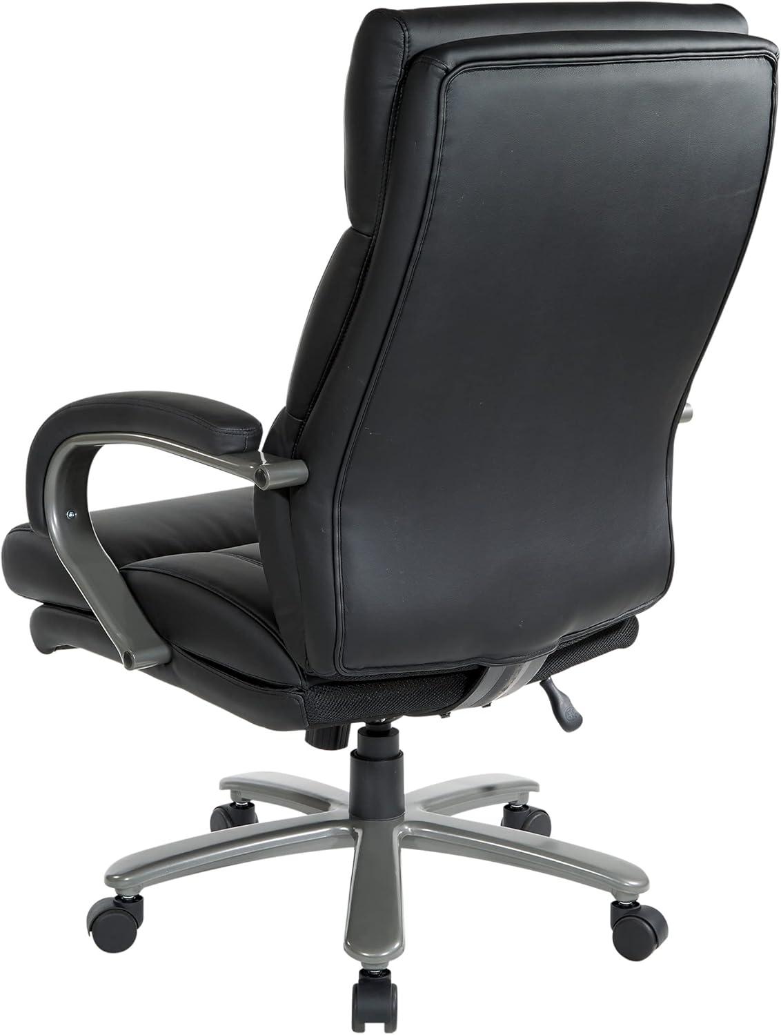 Big and Tall Executive Chair in Black Bonded Leather