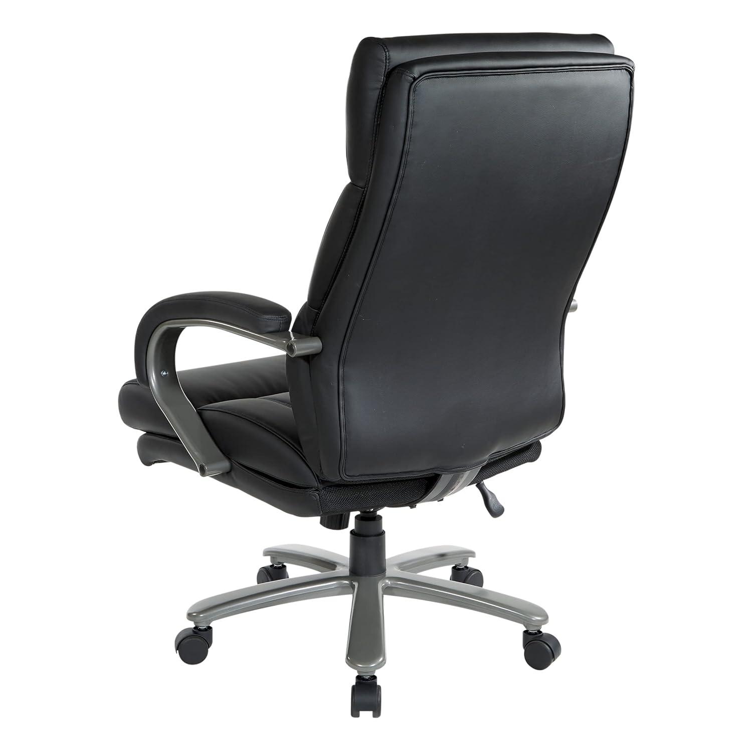 Big and Tall Executive Chair in Black Bonded Leather