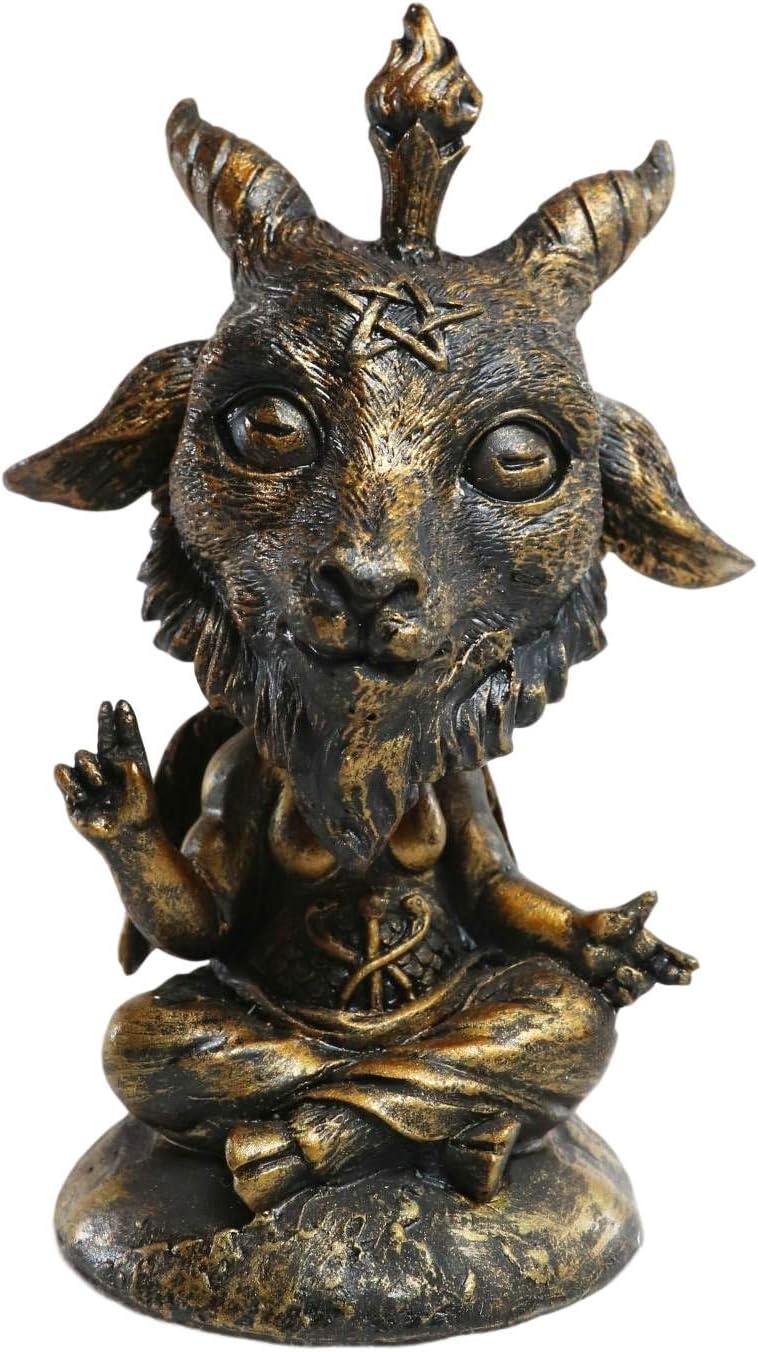 Ebros Whimsical Sabbatic Goat of Mendes Samael Lilith Baphomet Bobblehead Figurine LaVeyan Baphomet Worship The Caduceus Symbol Bobble Heads