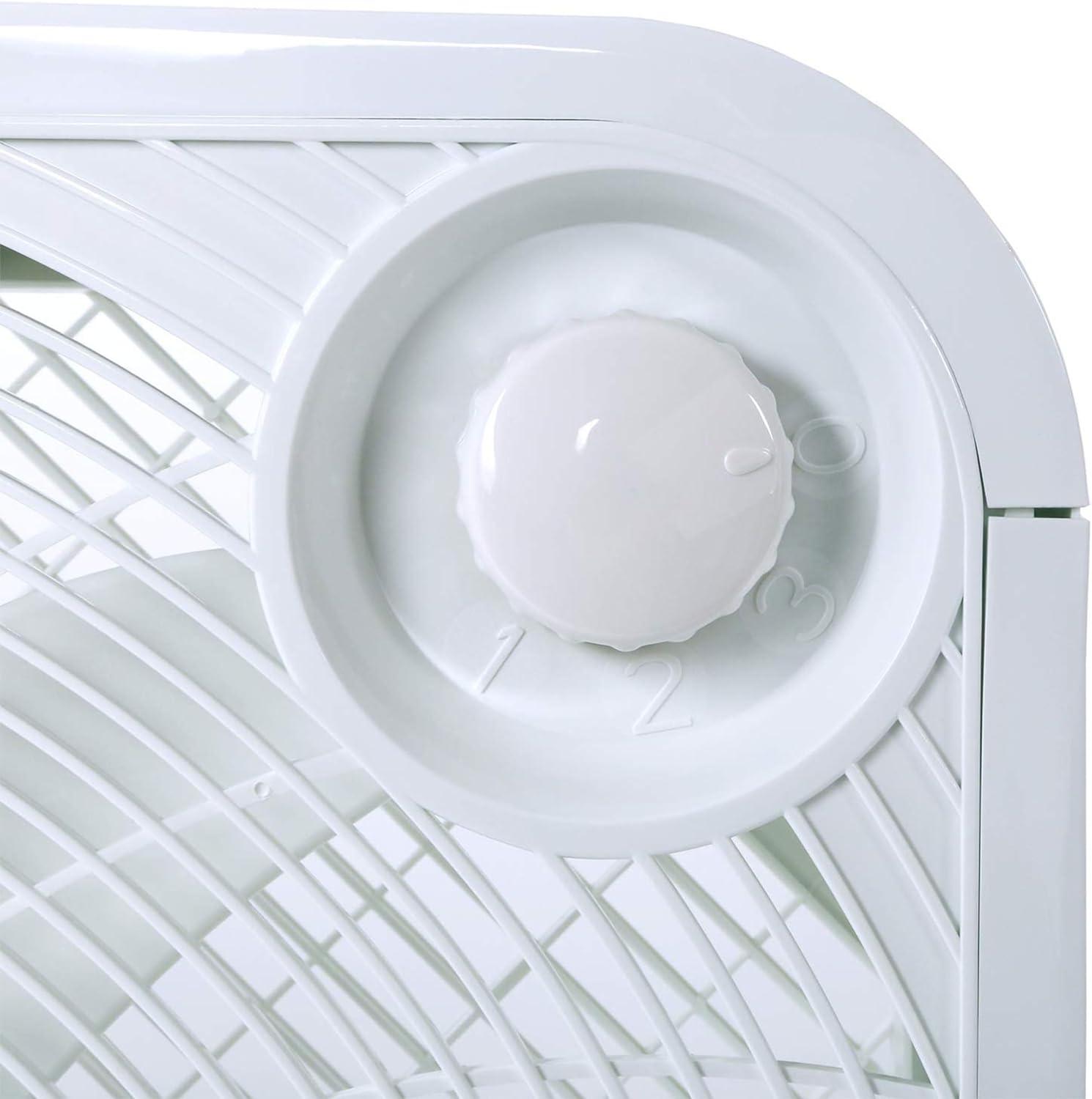 Hurricane Hurricane 20" Classic Series Floor Box Fan with 3 Speed Settings, 2 Pack, White (Set of 2)