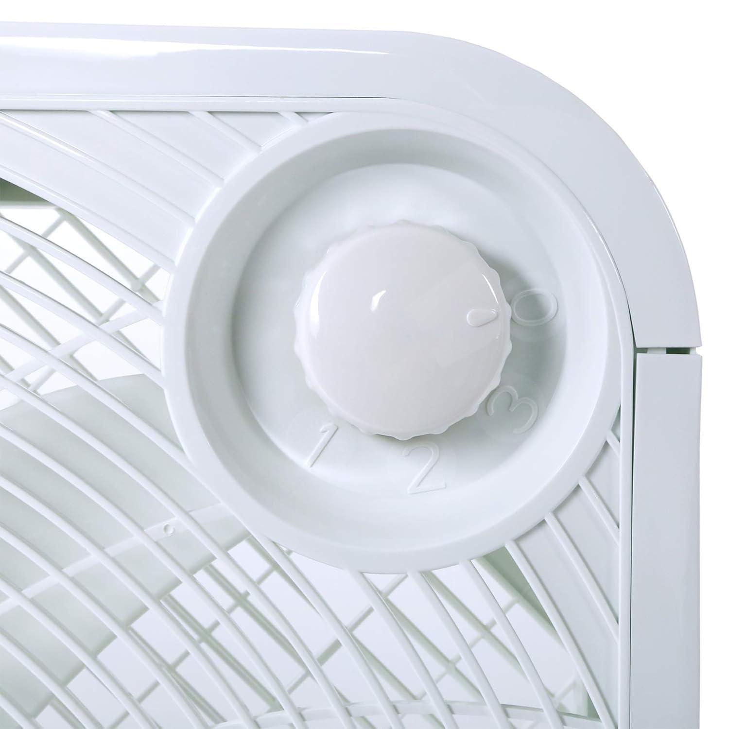 Hurricane Hurricane 20" Classic Series Floor Box Fan with 3 Speed Settings, 2 Pack, White (Set of 2)
