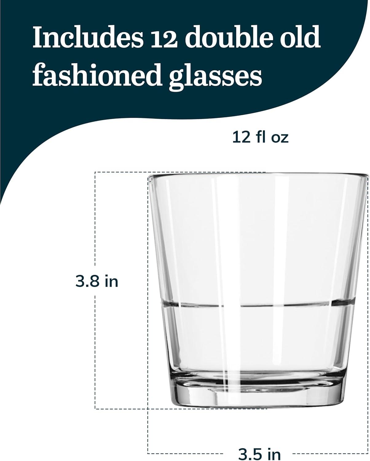 Libbey Restaurant Basics Libbey Stacking Double Old Fashioned Glasses (Set of 12)