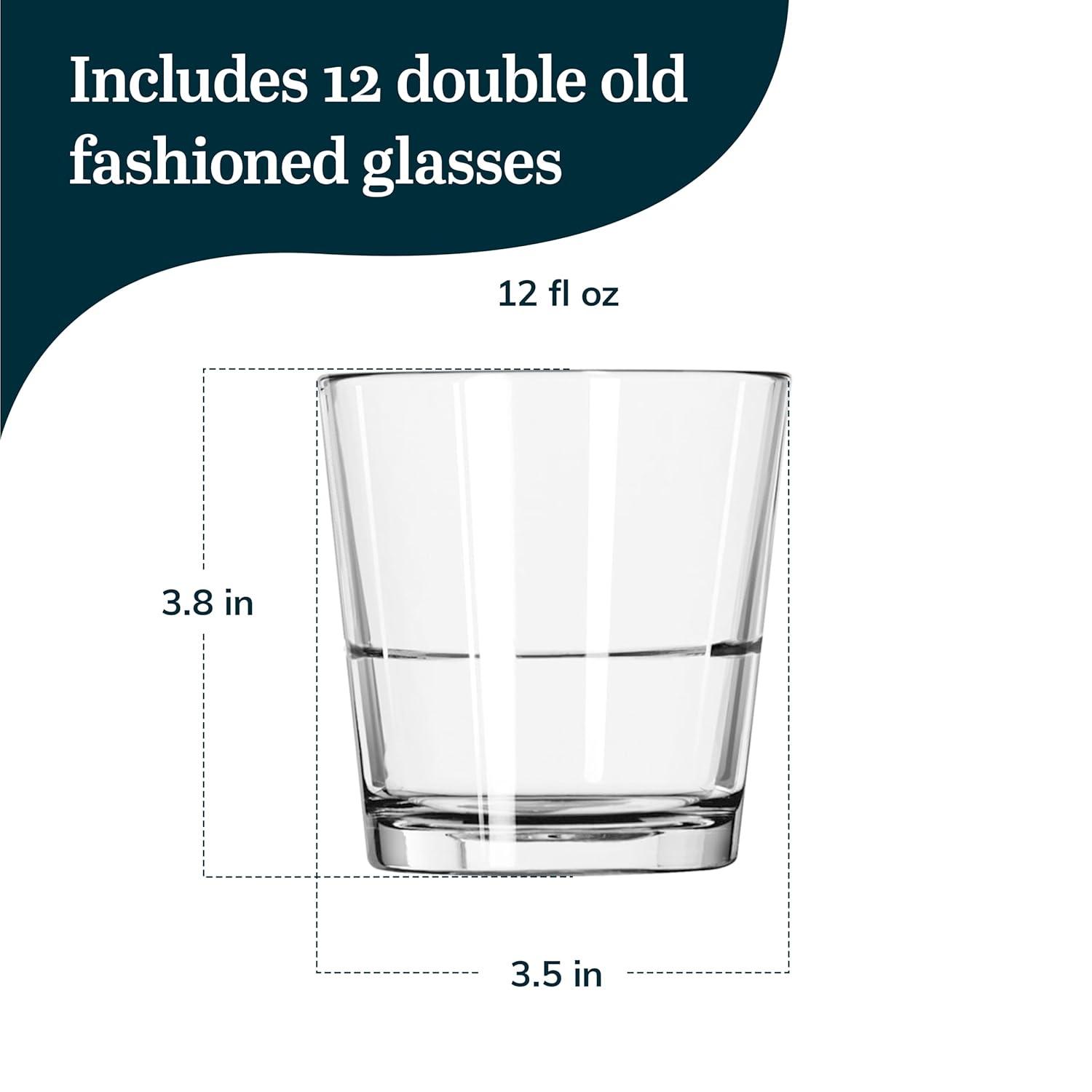 Libbey Restaurant Basics Libbey Stacking Double Old Fashioned Glasses (Set of 12)