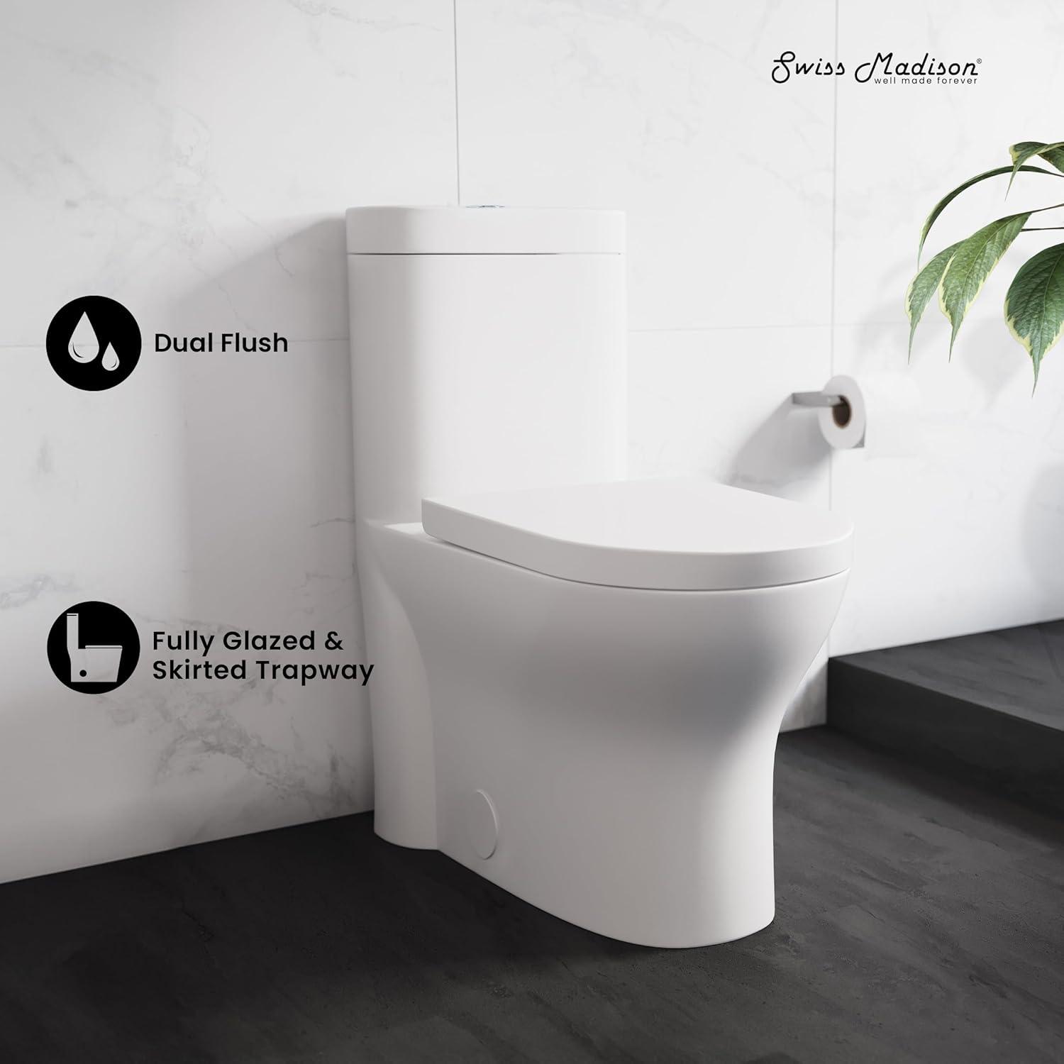 Swiss Madison Monaco One-Piece Elongated Toilet Dual-Flush 1.1/1.6 gpf