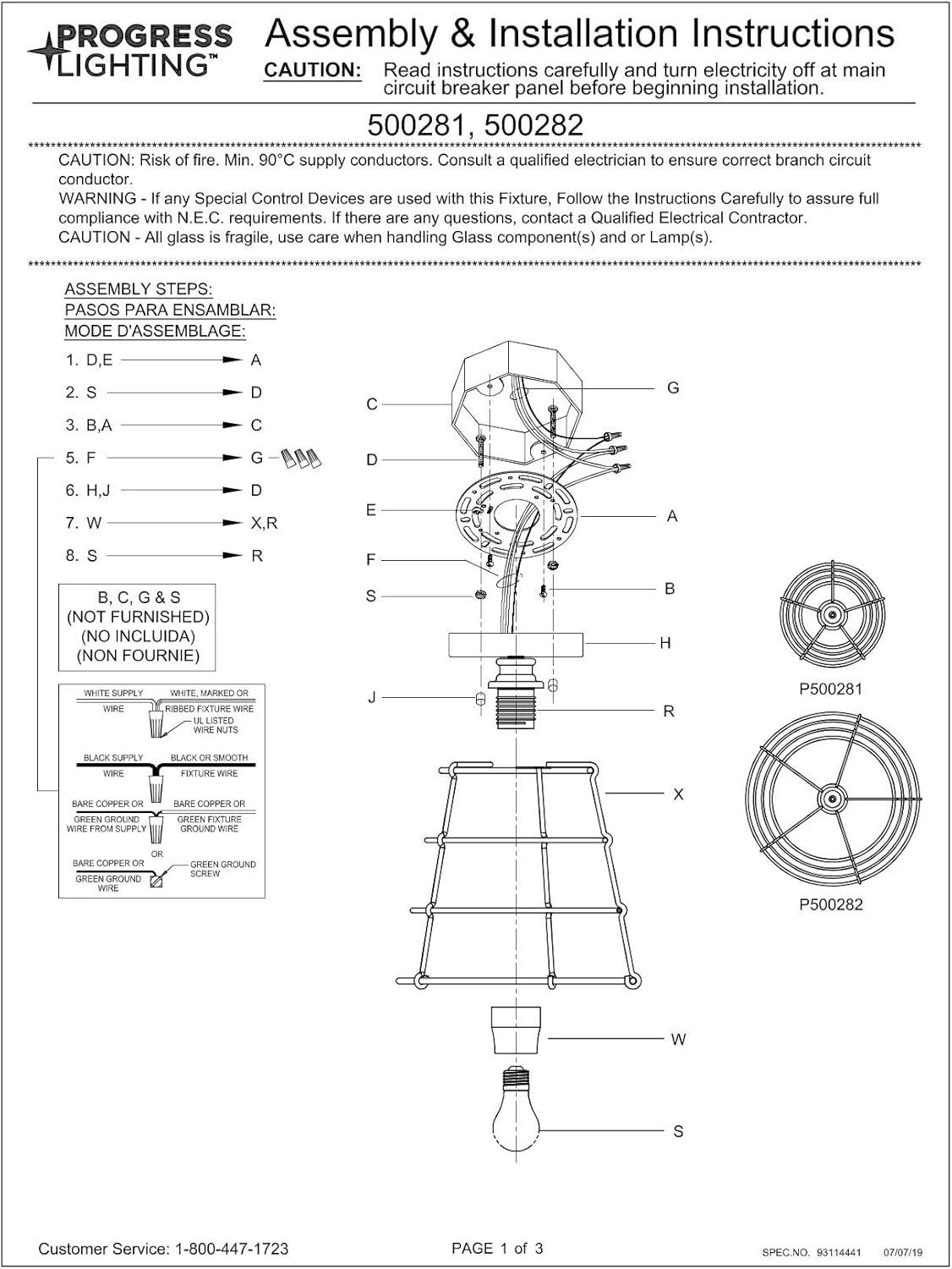 Progress Lighting, Chambers Collection, 1-Light Mini Pendant, Galvanized, Wire-Frame Shade