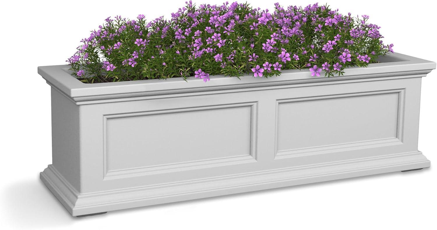 Anastasiya Resin Window Box Planter with Water Reservoir