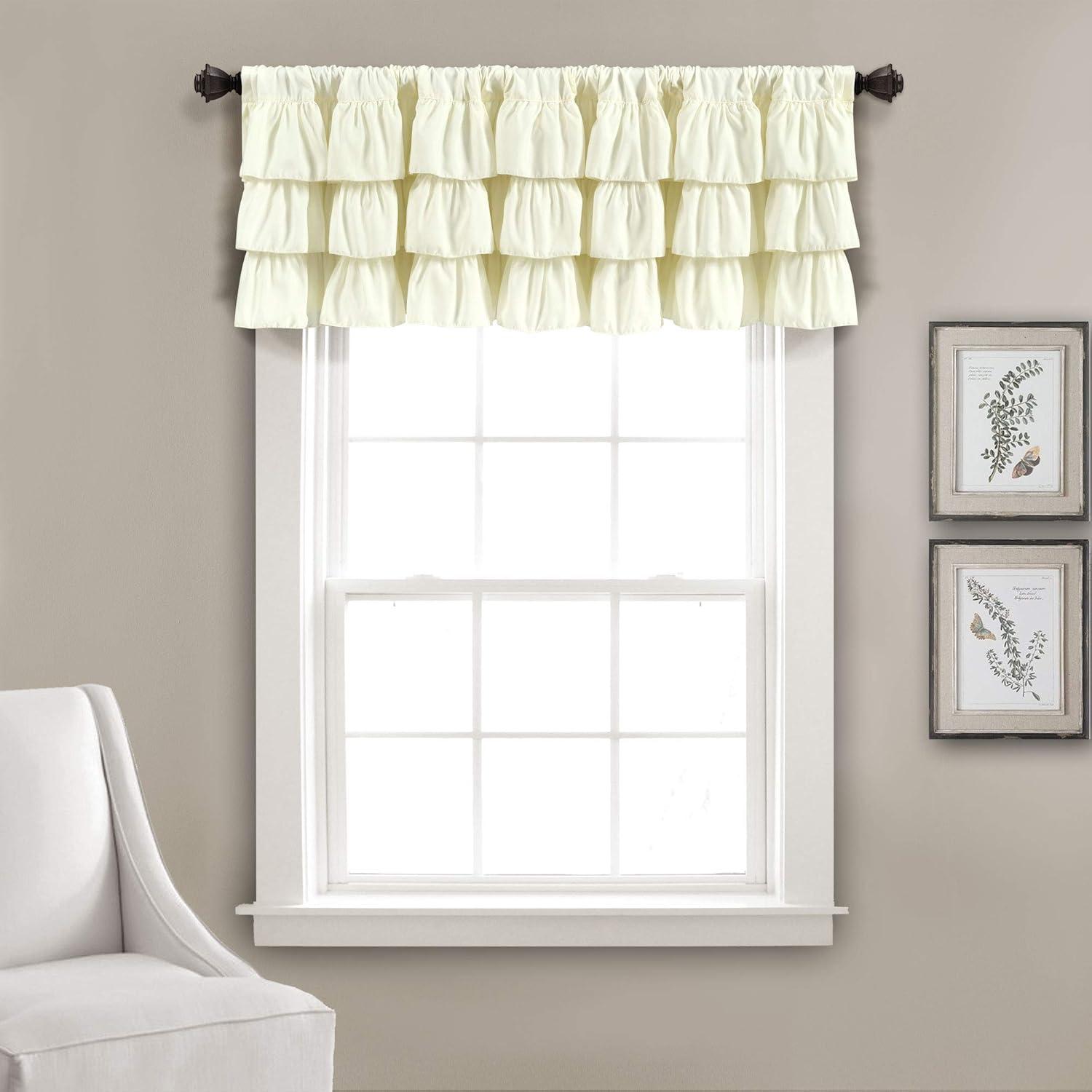 1pc 84"x18" Belle Window Valance - Lush Décor