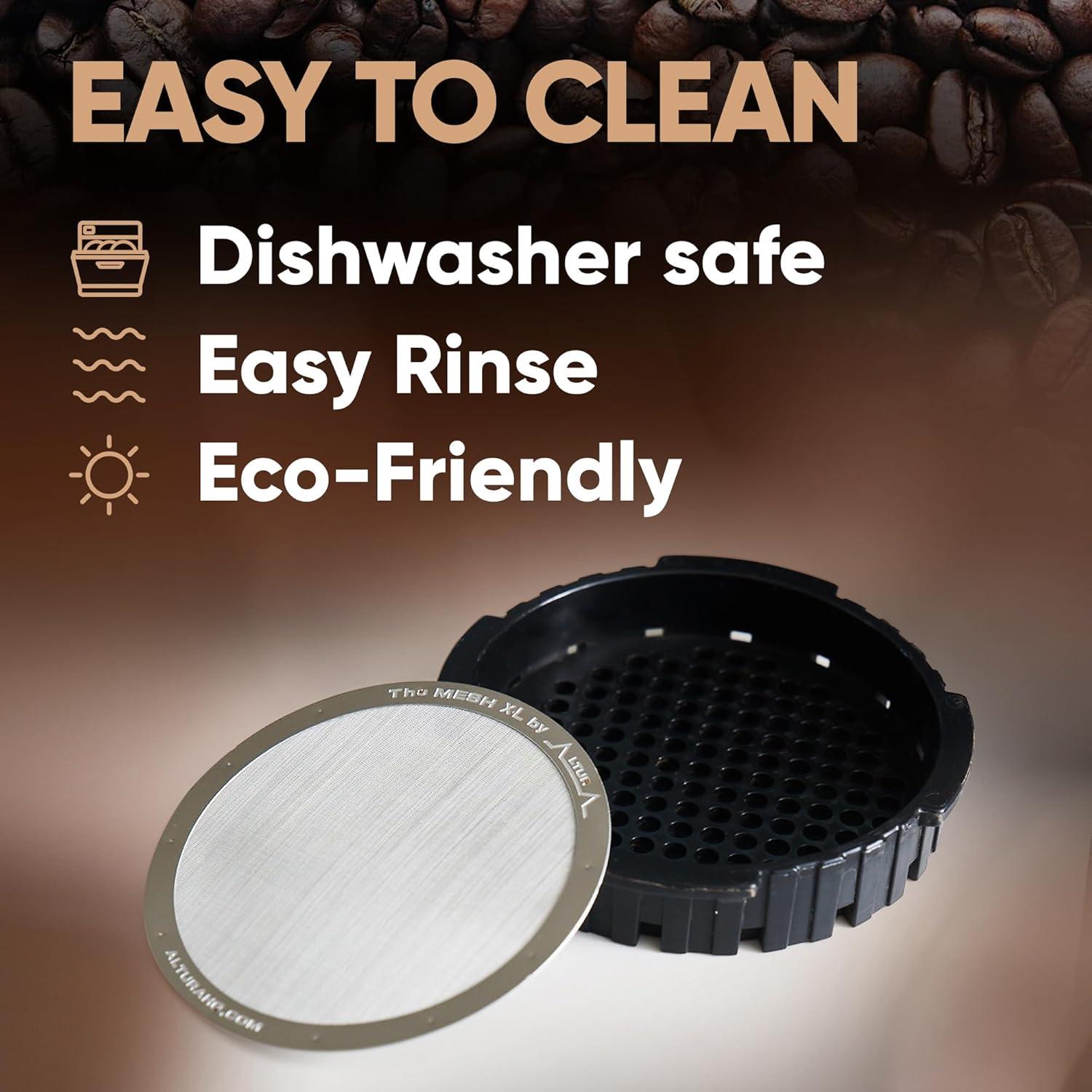 ALTURA The MESH XL Stainless Steel Filter for AeroPress Coffee Makers – Reusable Metal Filter Replacement for Rich Flavor, Travel, and Eco-Friendly Brewing