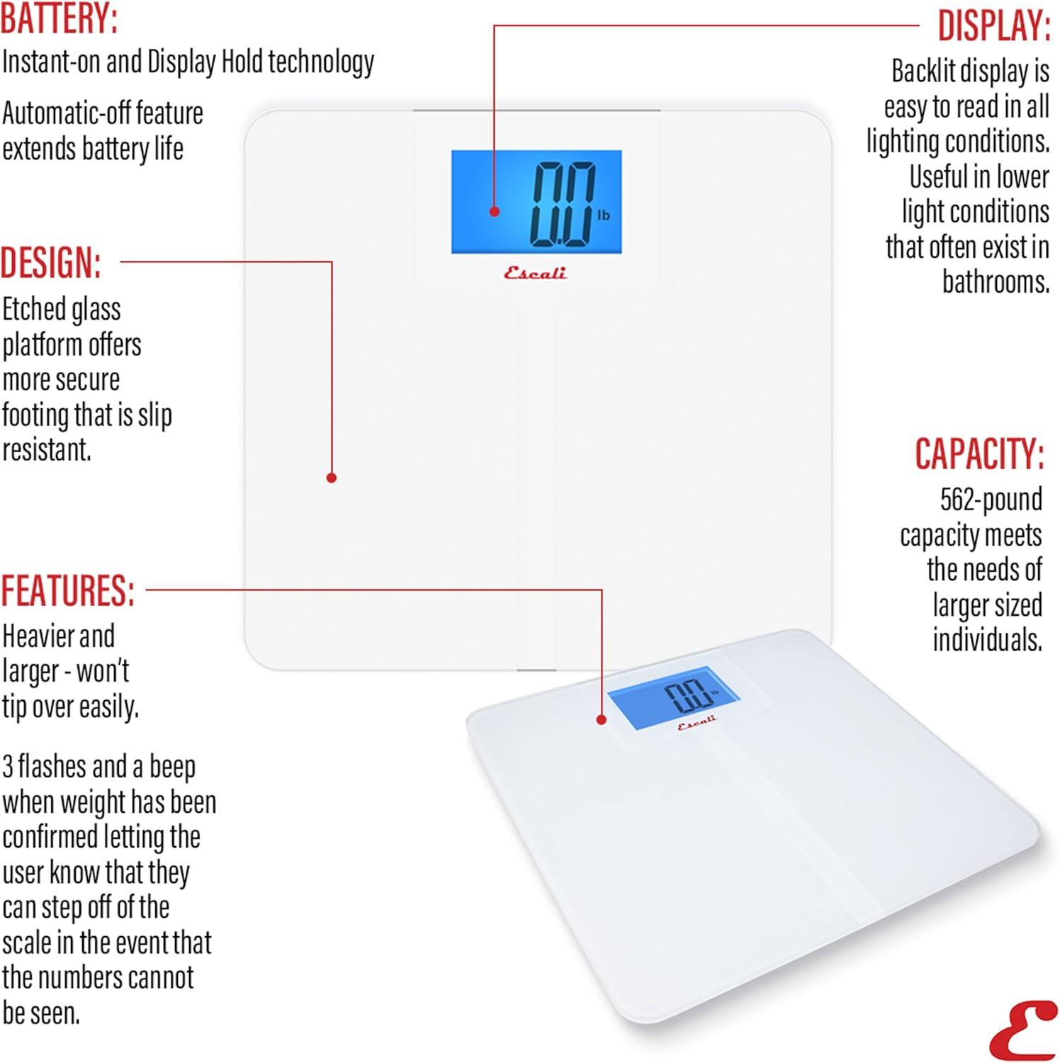 Escali High Capacity Anti-Slip Bathroom Scale & Reviews | Wayfair