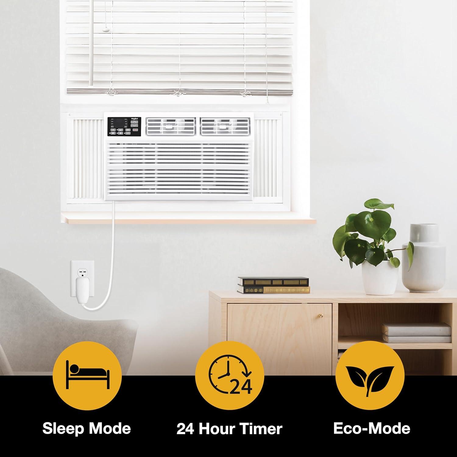 Whirlpool 24,000 BTU 230V Window-Mounted Air Conditioner with Remote Control