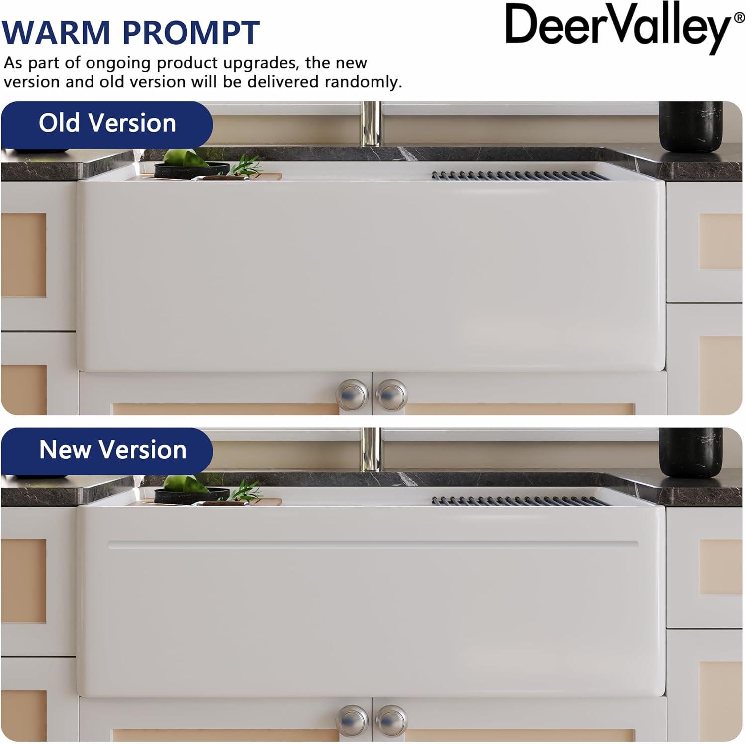 DeerValley 33" L X 20" W Double Basin Workstation Farmhouse Kitchen Sink With Sink Grid, Cutting Board And Dish-Drying Rack