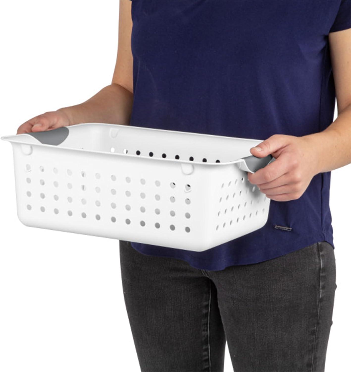 Sterilite Deep & Medium Ultra Plastic Storage Bin Organizer Basket Pair | Wayfair