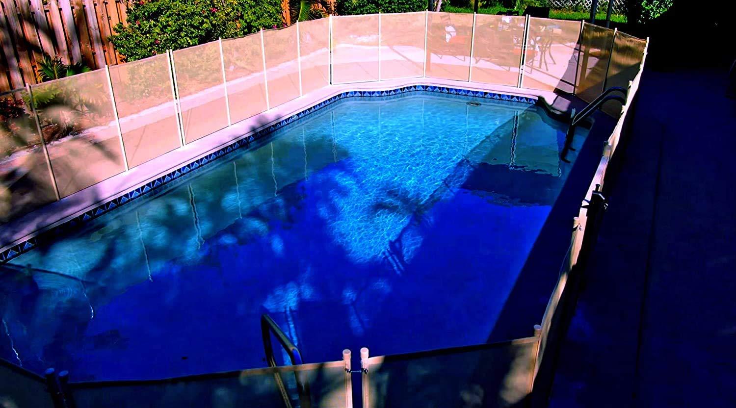 WaterWarden 4' x 30" Inground Pool Safety Gate, Self-Closing, Beige
