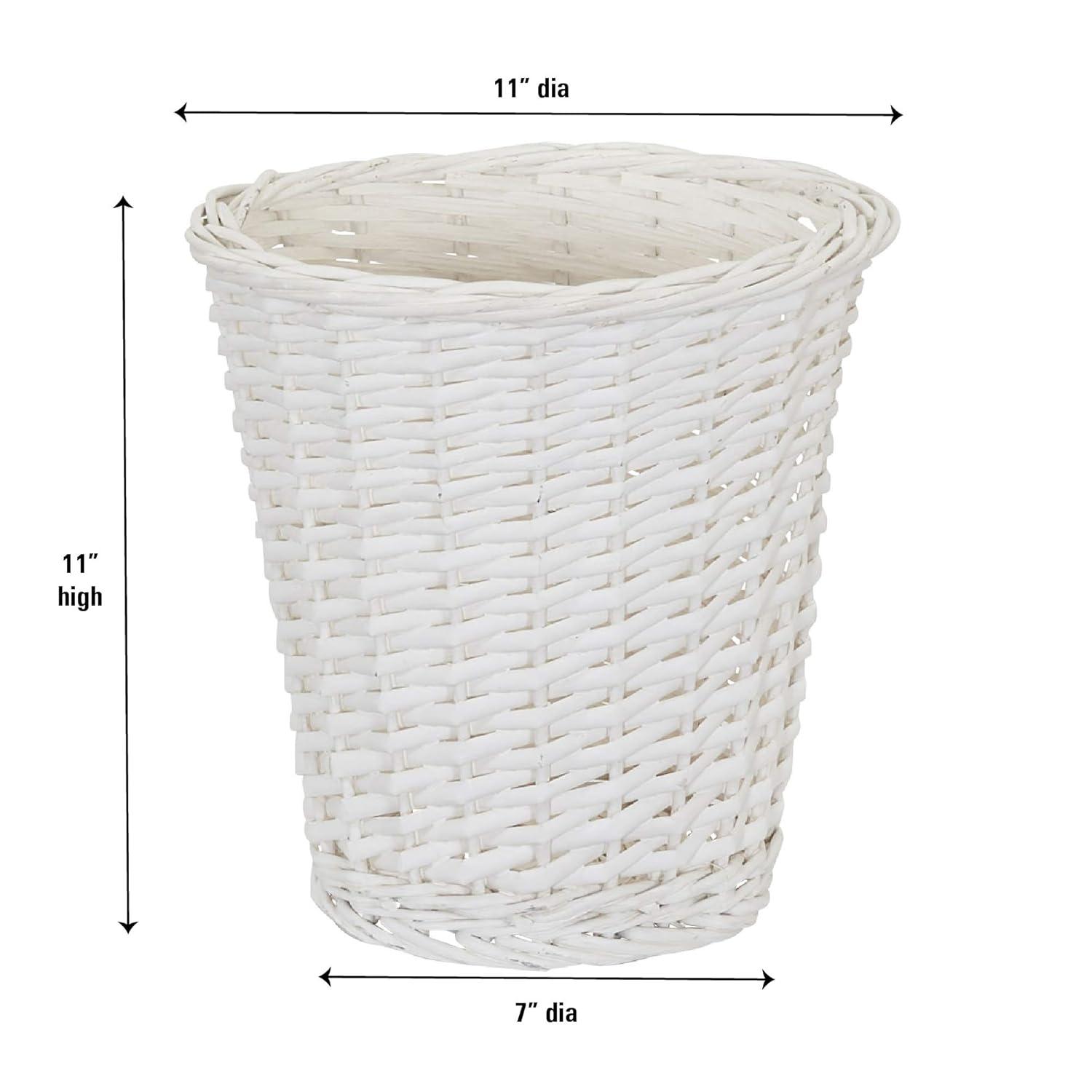 Household Essentials Willow Wicker Open Waste Basket