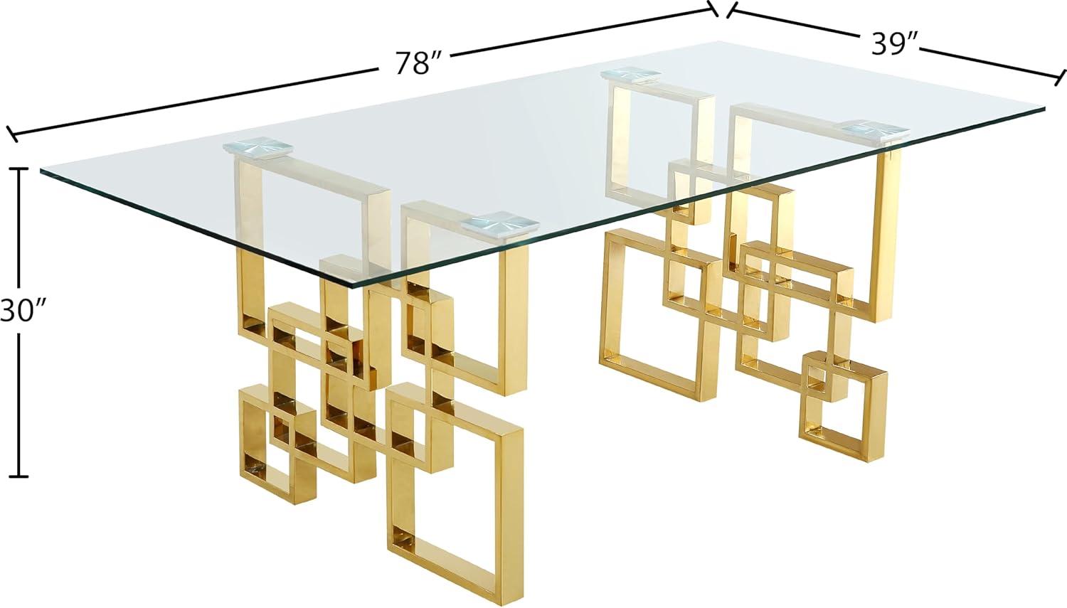 Meridian Furniture Inc Pierre Gold Dining Table