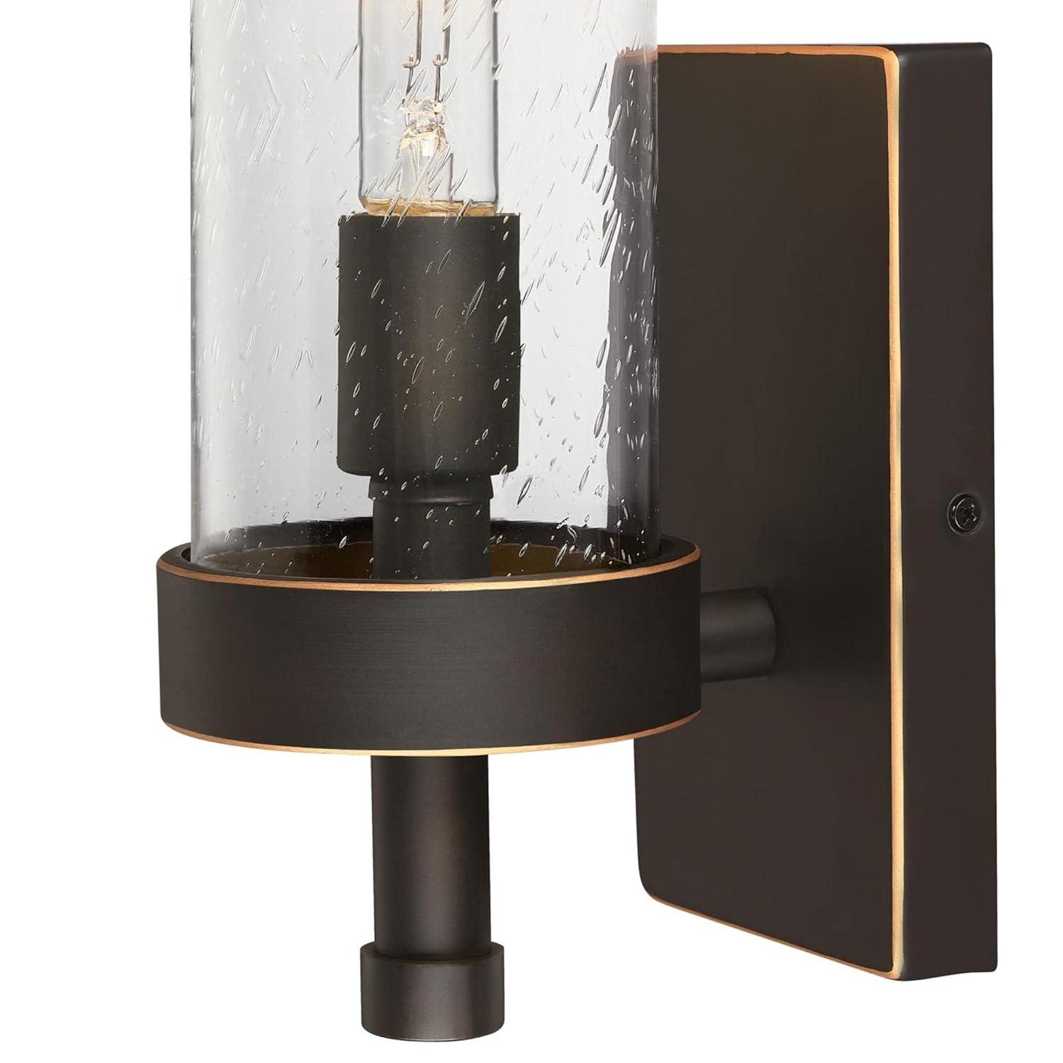 Westinghouse Lavina 1 Light Wall Fixture Oil Rubbed Bronze Finish with Highlights Clear Seeded Glass