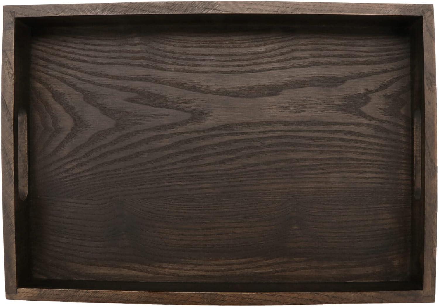 G.E.T Taproot Ash Wood Serving Tray / Ottoman Tray with Handles, 16.25" x 11"