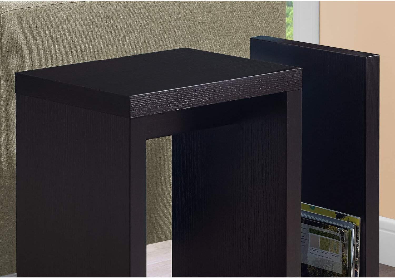 Monarch Specialties Accent Table Side End Narrow Small Living Room Bedroom Laminate Brown Contemporary Modern