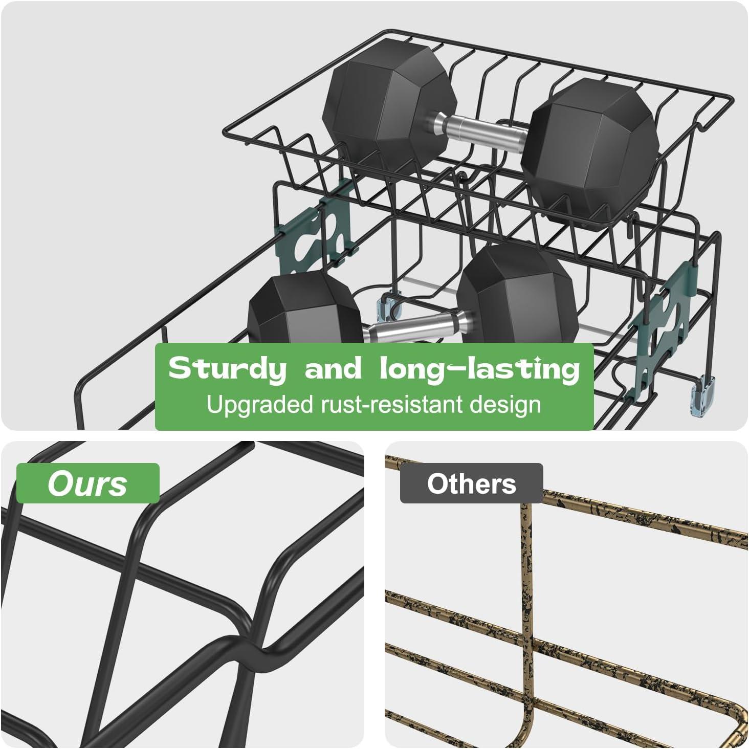 Large Capacity 2-Tier Stainless Steel Dish Drying Rack With Rustproof Finish