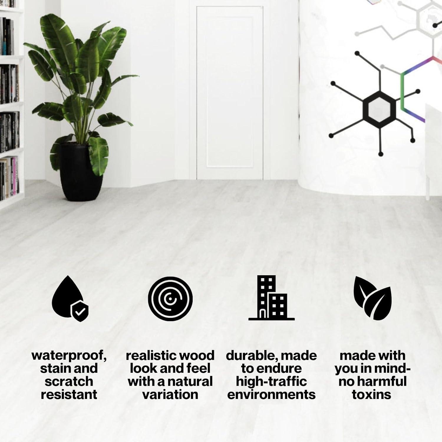 Lucida USA GlueCore Classic 22mil x 7.3" W x 48" L Glue Down Vinyl Tile Flooring