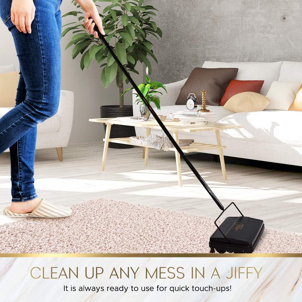 Silver Lightweight Portable Electrostatic Carpet and Floor Sweeper