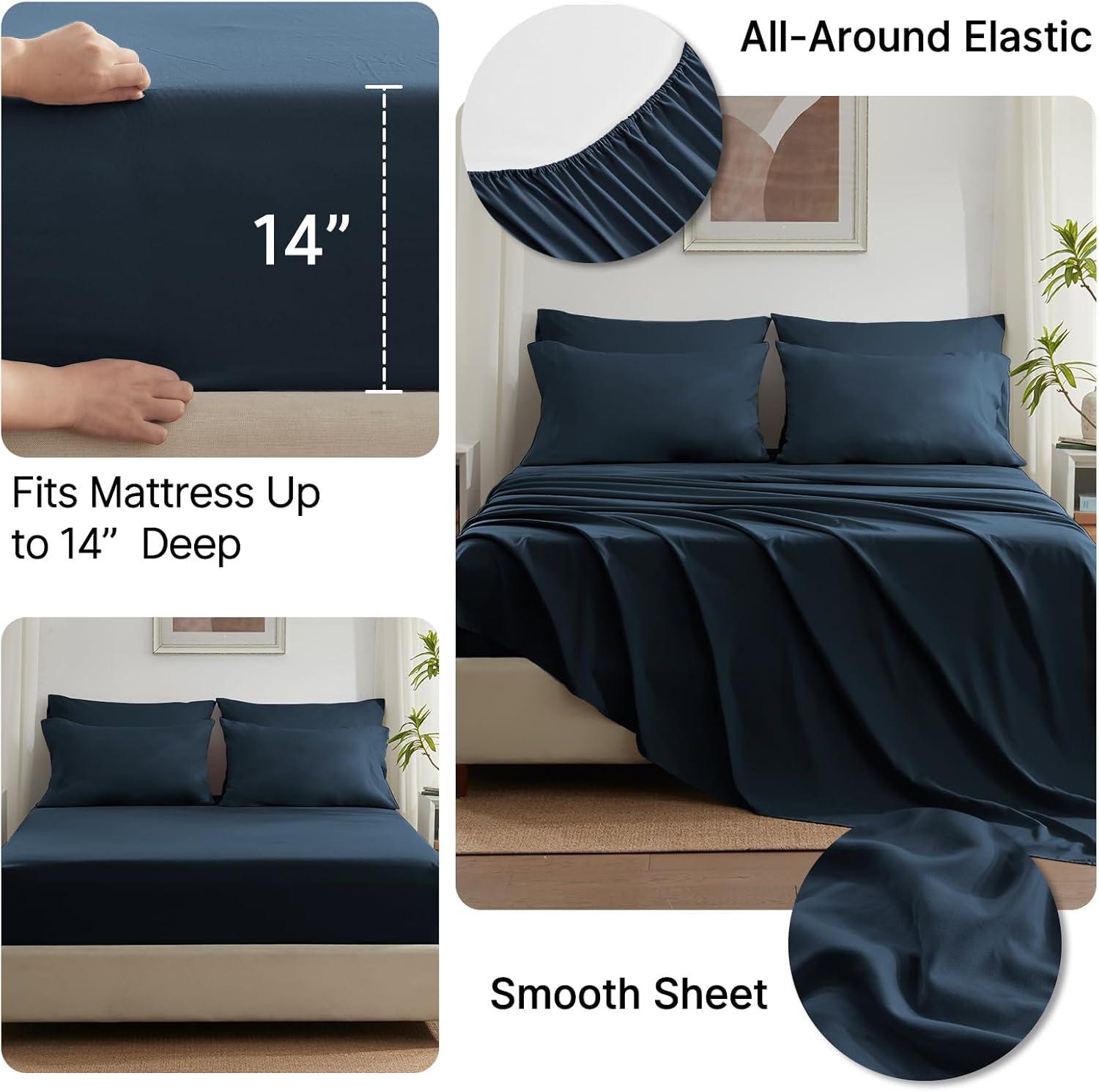 Sweet Home Collection All Season Bed-in-A-Bag 5pc/7pc Solid Color Comforter & Sheet Set Ultra Soft Bedding by Sweet Home Collection