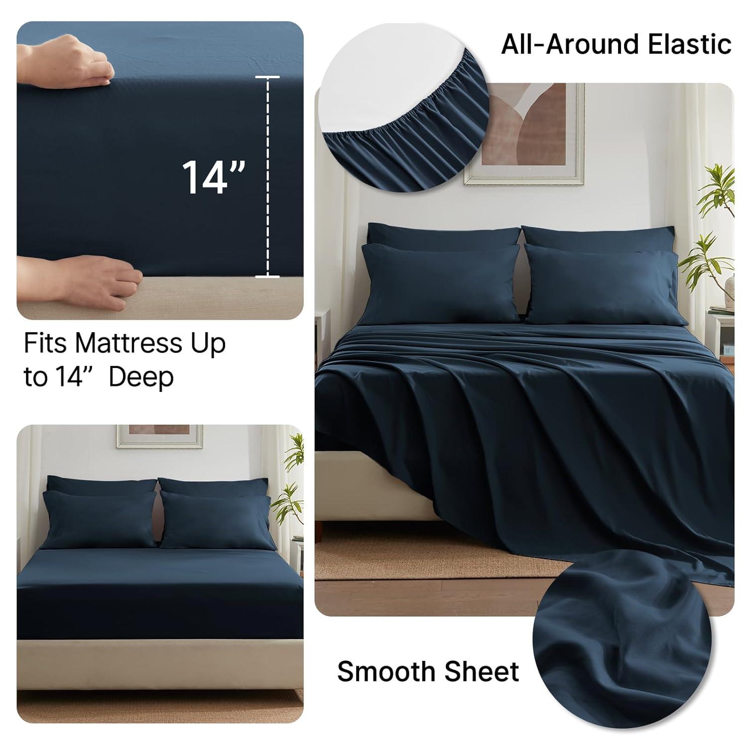 Sweet Home Collection All Season Bed-in-A-Bag 5pc/7pc Solid Color Comforter & Sheet Set Ultra Soft Bedding by Sweet Home Collection