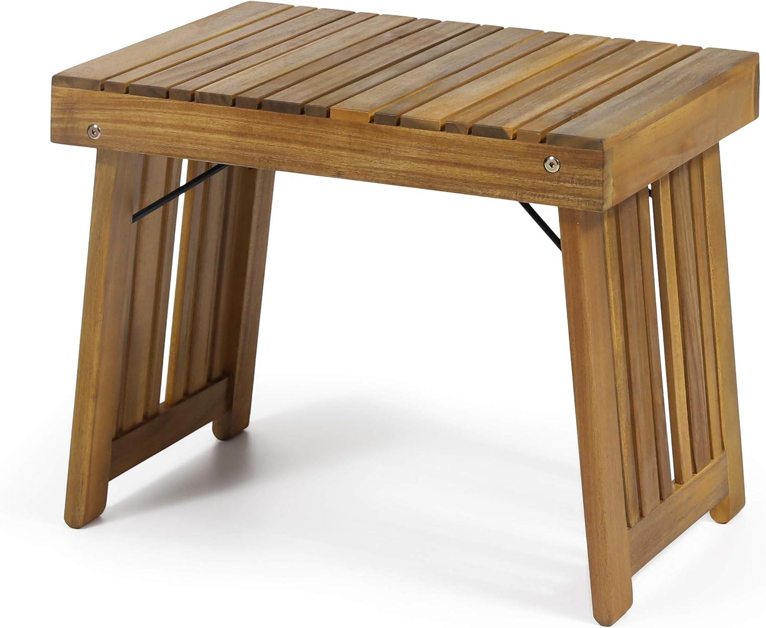 Kyoto Acacia Wood Folding Side Table - Teak - Christopher Knight Home