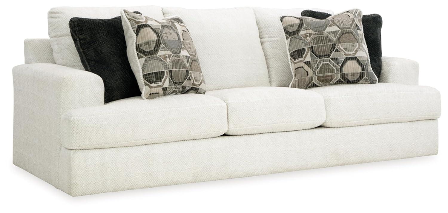 Signature Design by Ashley Karinne Linen Sofa with Decorative Accent Pillows