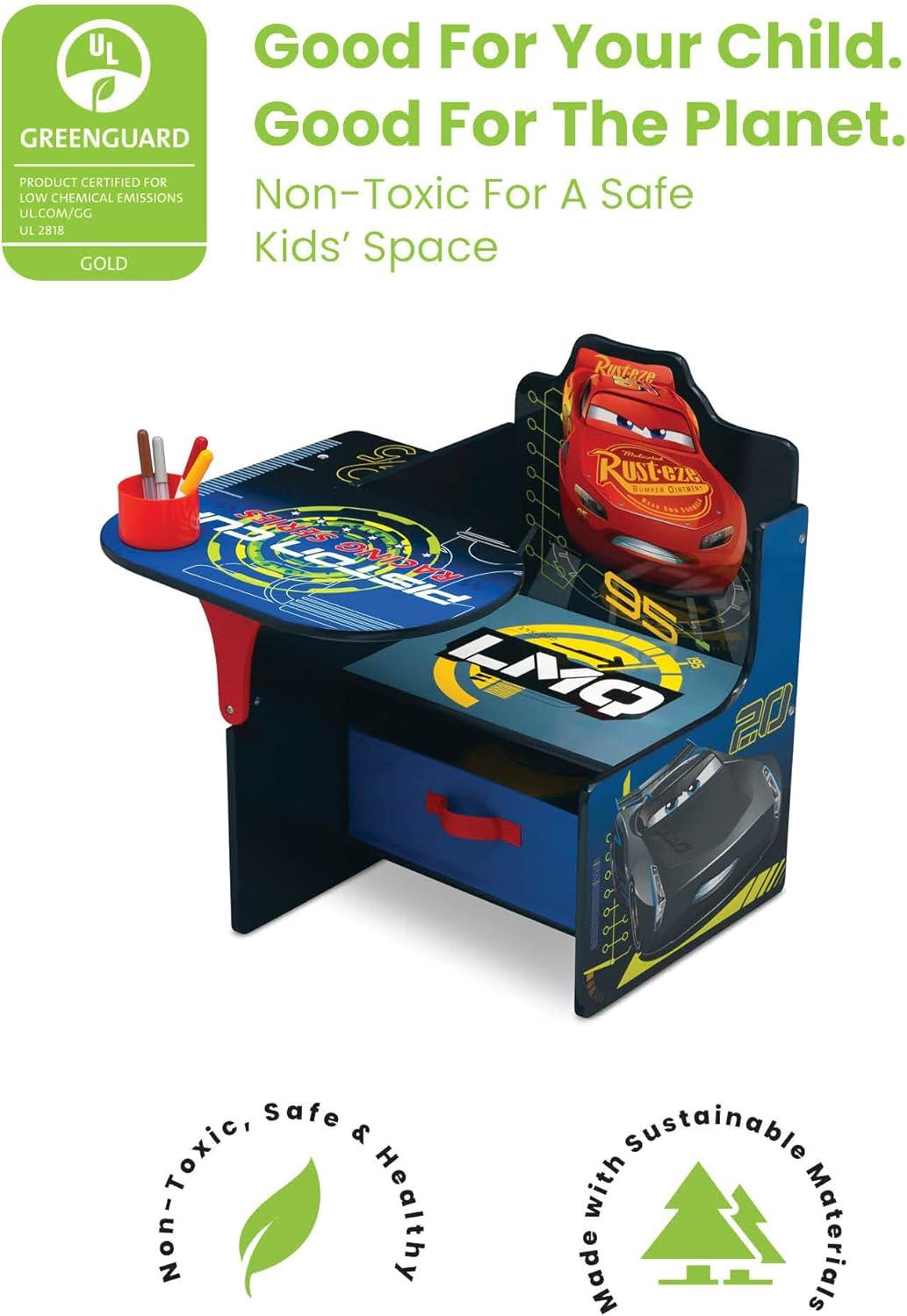 Disney/Pixar Cars Kids Chair Desk with Storage Compartment