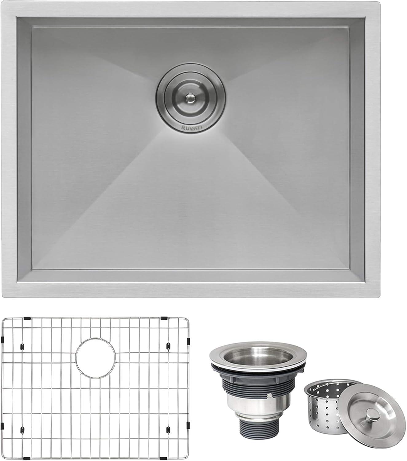 Ruvati 25" Stainless Steel Drop-in Single Bowl Kitchen Sink