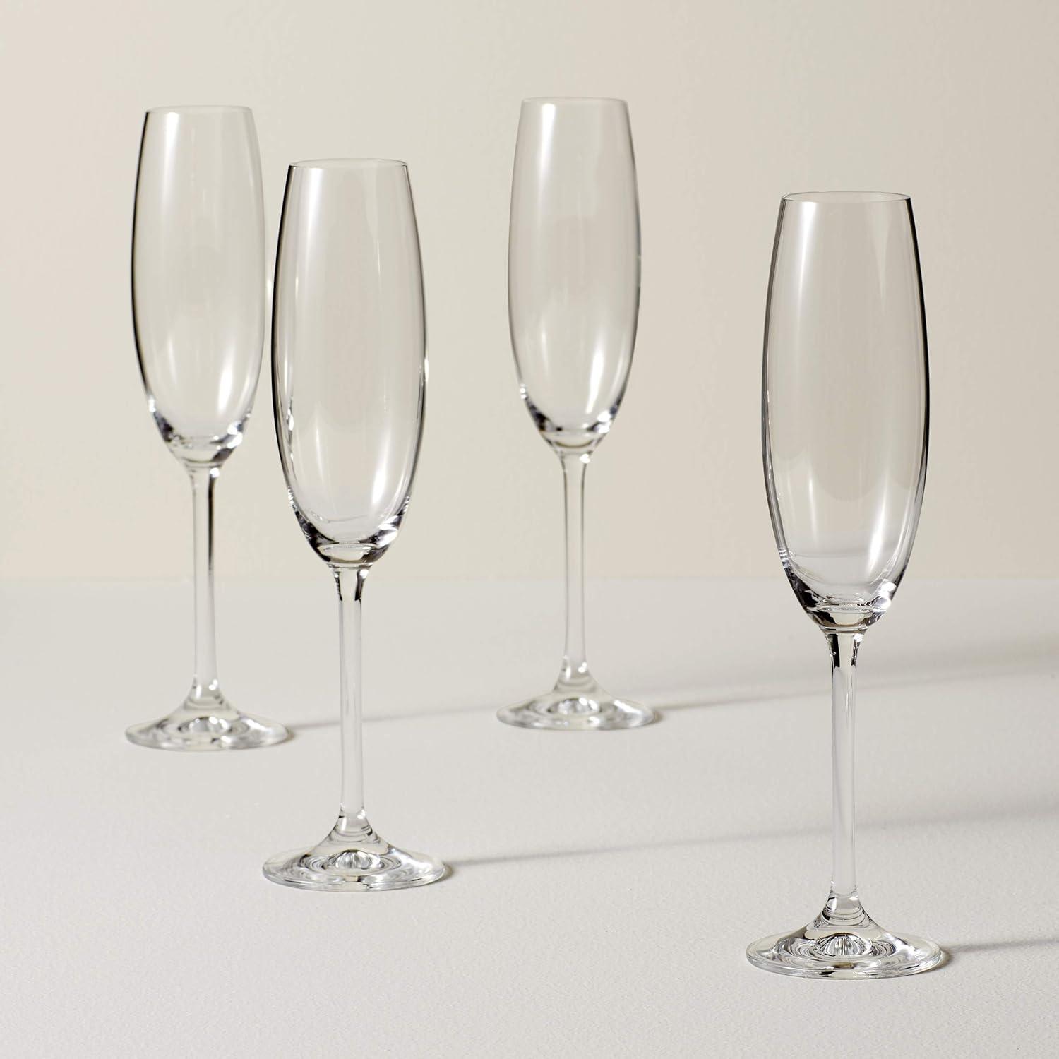 Tuscany Classics Clear Crystal Champagne Flute Set