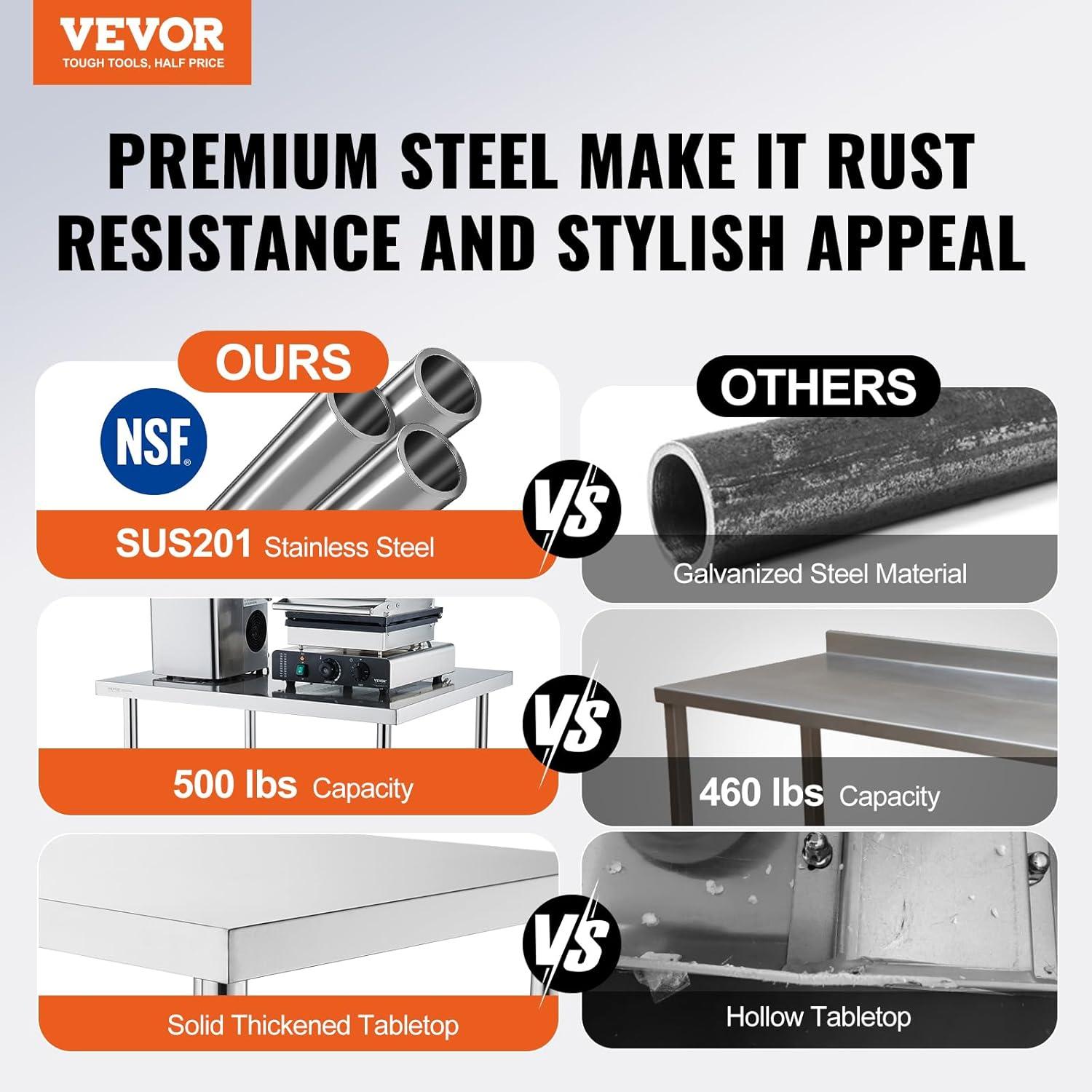 VEVOR Metal Kitchen Cart