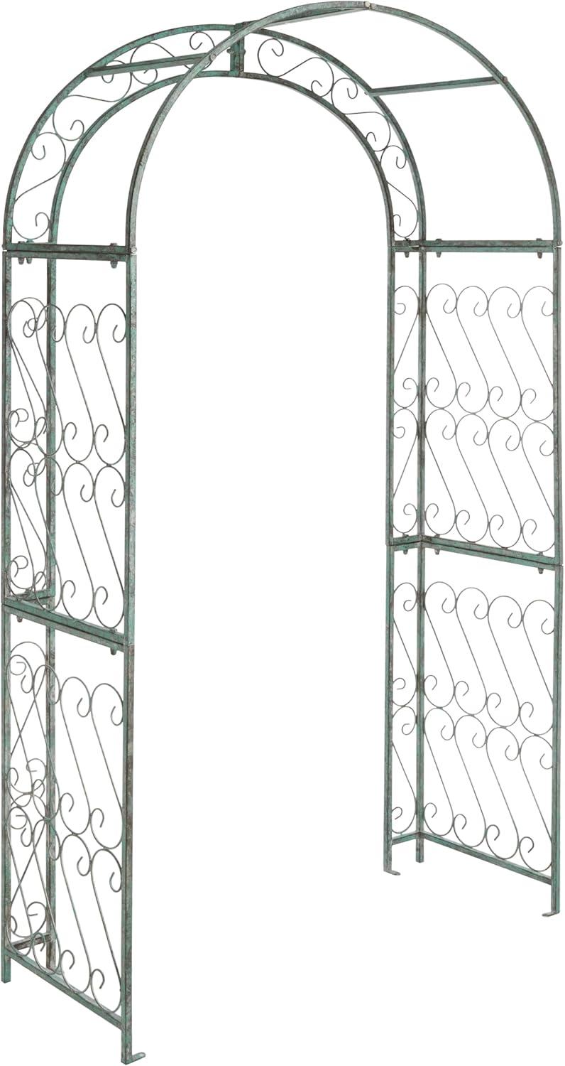 Pagan 48.5'' W x 18.5'' D Iron Arbor in Green