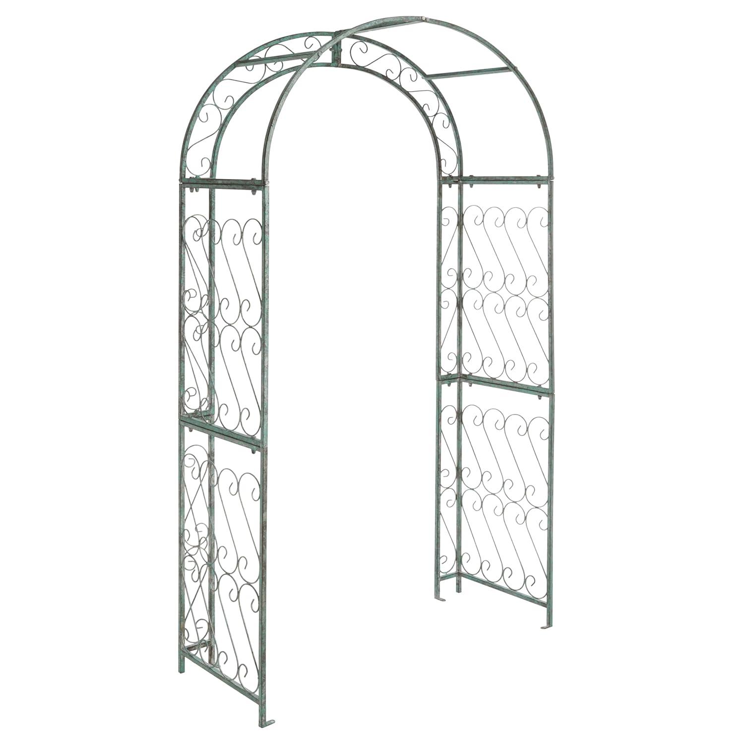 Pagan 48.5'' W x 18.5'' D Iron Arbor in Green
