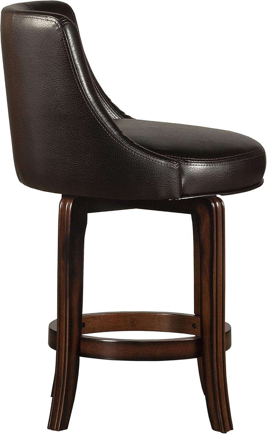 Hillsdale Napa Valley 25" Wood Contemporary Counter Stool in Dark Brown