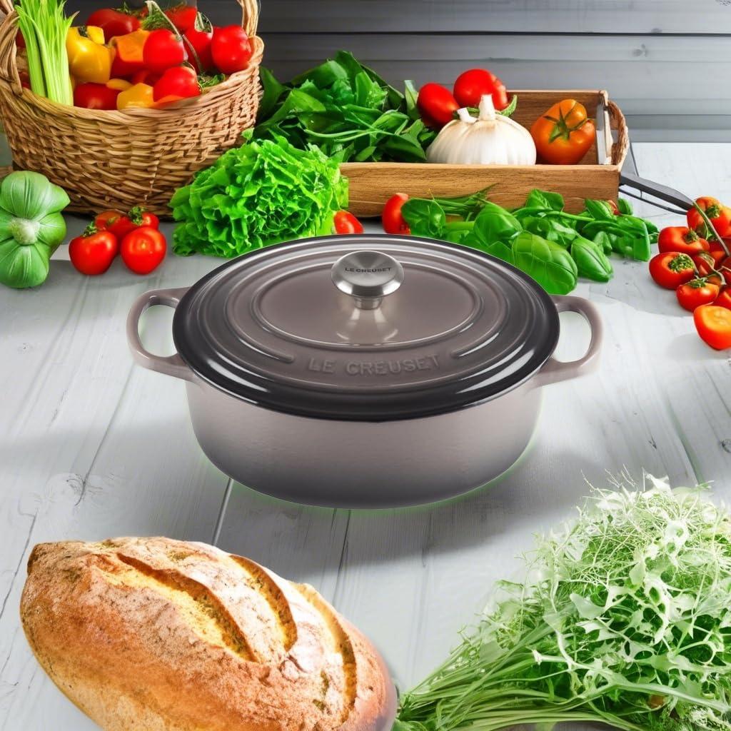 Le Creuset Signature Enameled Cast Iron Oval Dutch Oven with Lid