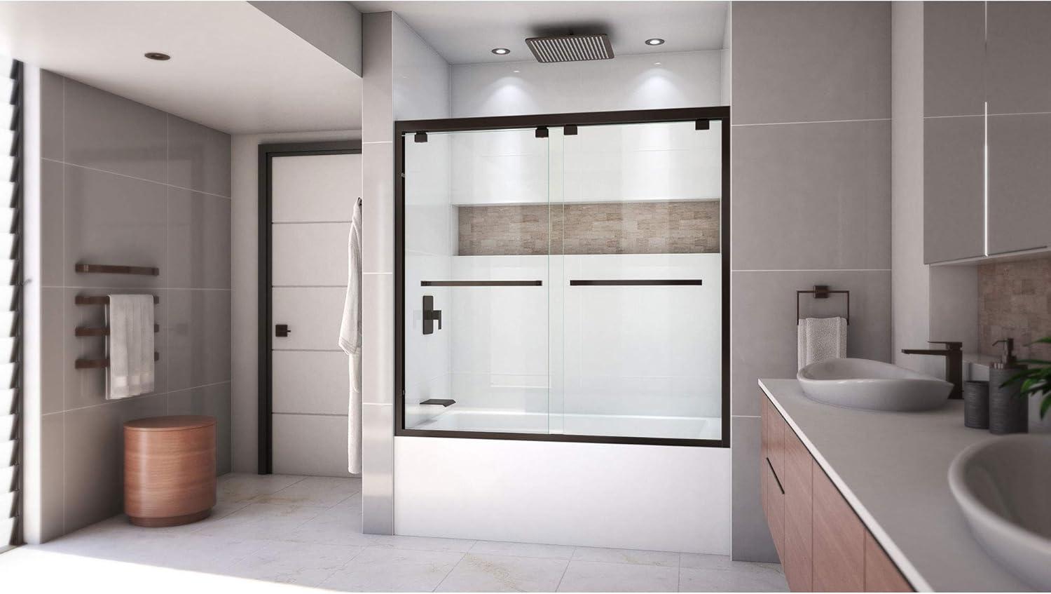 Encore 56" W x 58" H Semi-Frameless Tub Door with ClearMax Technology