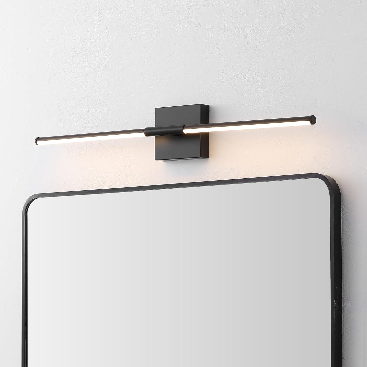 Makena 28" Dimmable Integrated LED Modern Metal Wall Sconce, Black