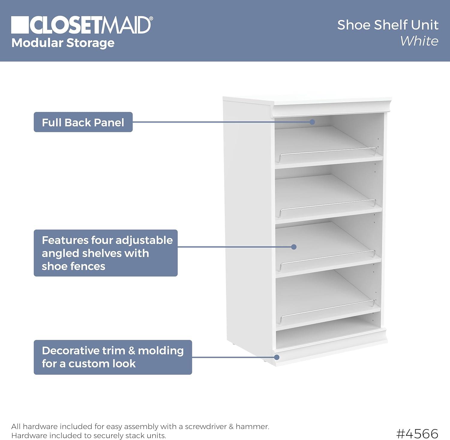 White Adjustable 7-Shelf Modular Closet Storage System