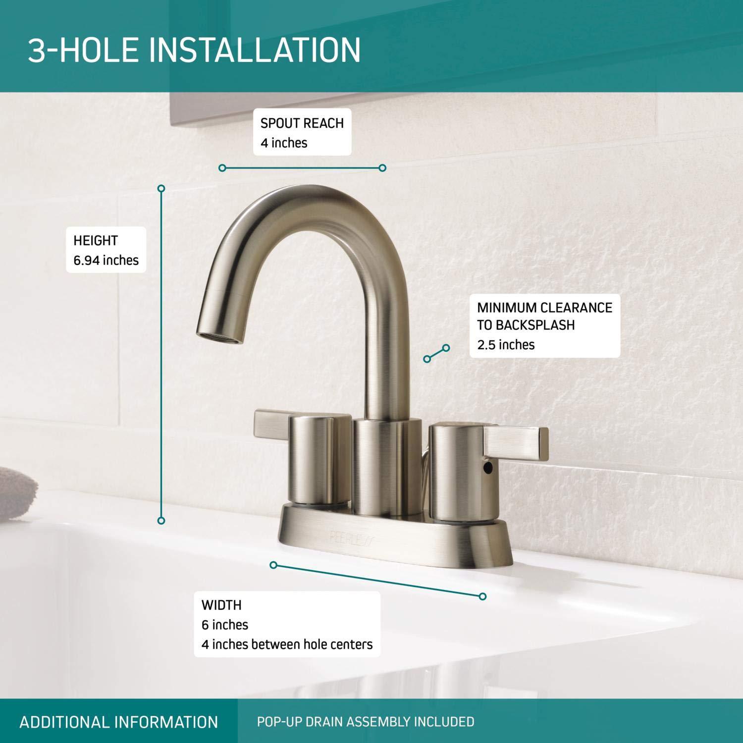 Precept Two Handle Centerset Bathroom Faucet with Drain Assembly