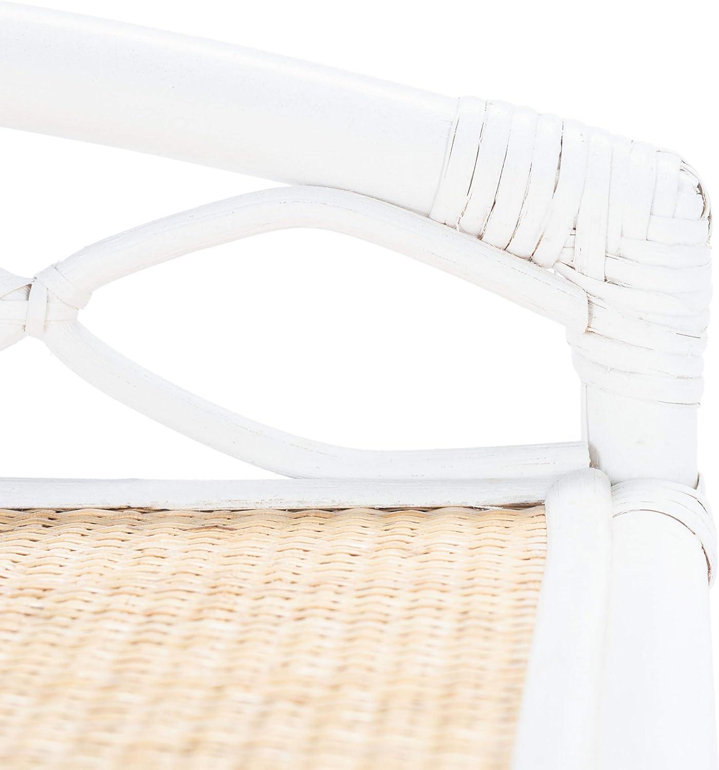 Roya 1 Drawer 1 Shelf Nightstand - NST4005 - White/Natural - Safavieh