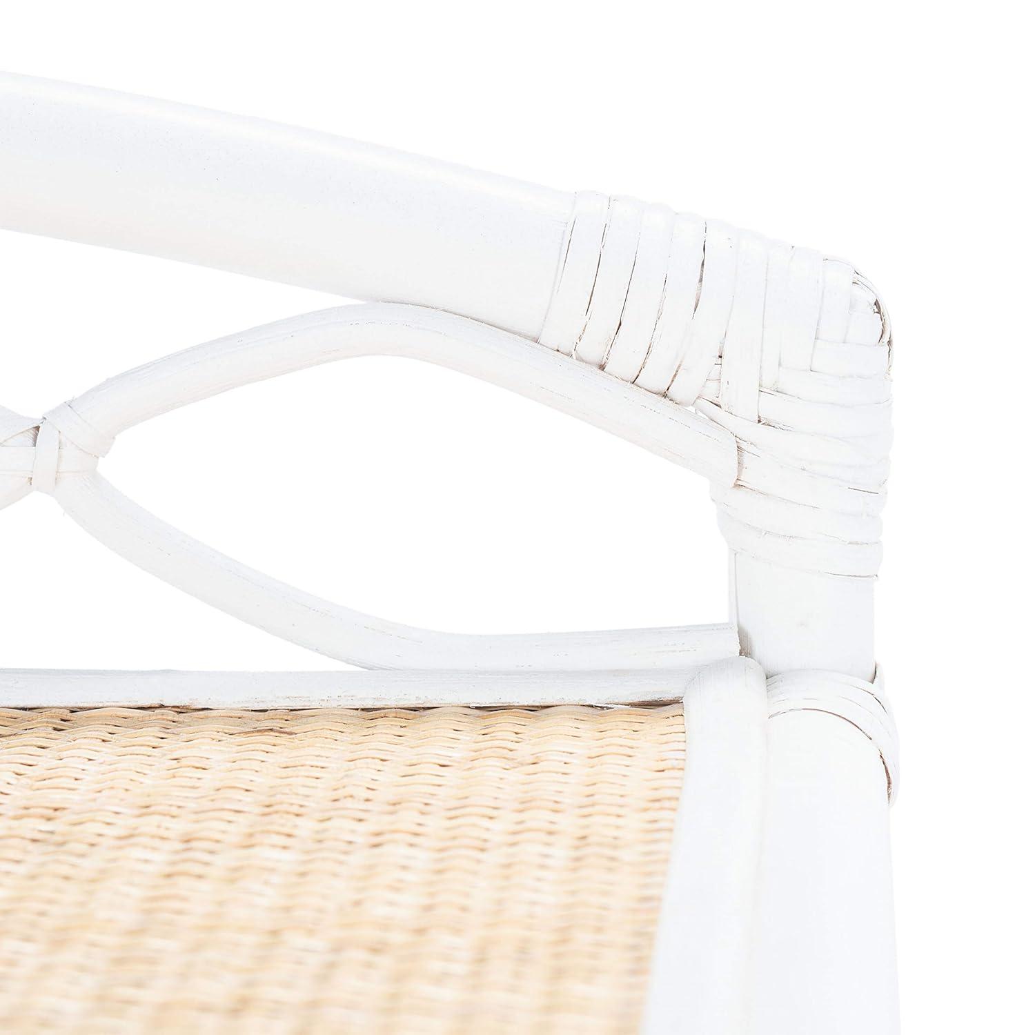 Roya 1 Drawer 1 Shelf Nightstand - NST4005 - White/Natural - Safavieh