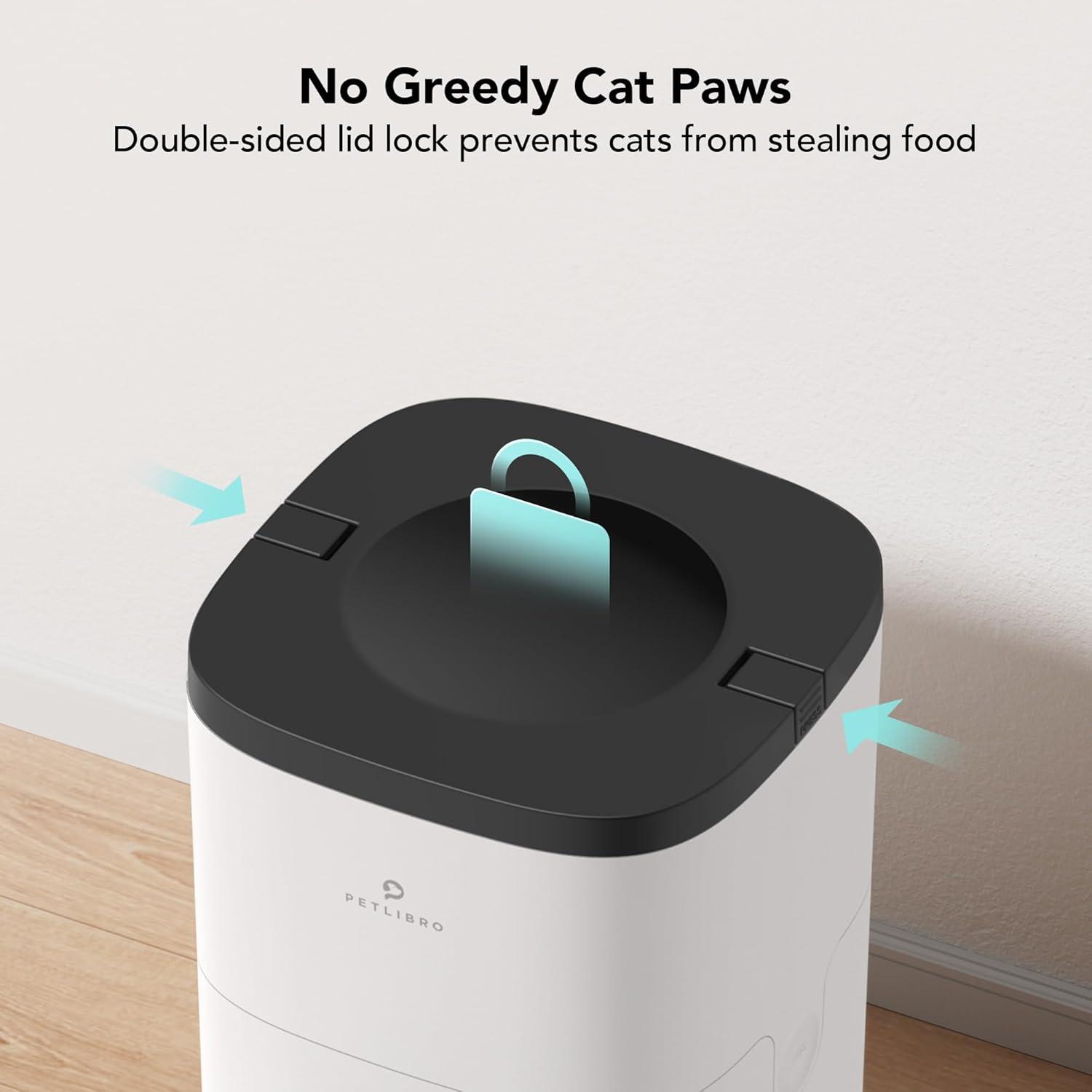 WiFi Automatic Pet Feeder with Stainless Steel Bowl, 4L